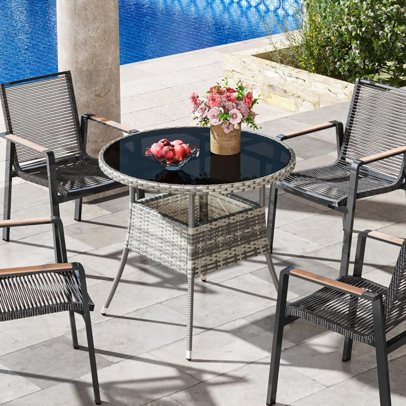 Wayfair wicker table discount